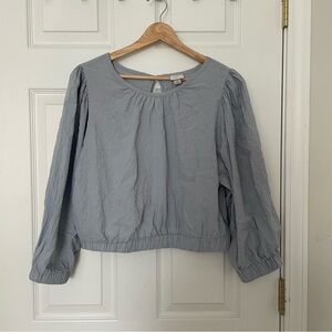 a new day Light Gray Blouse